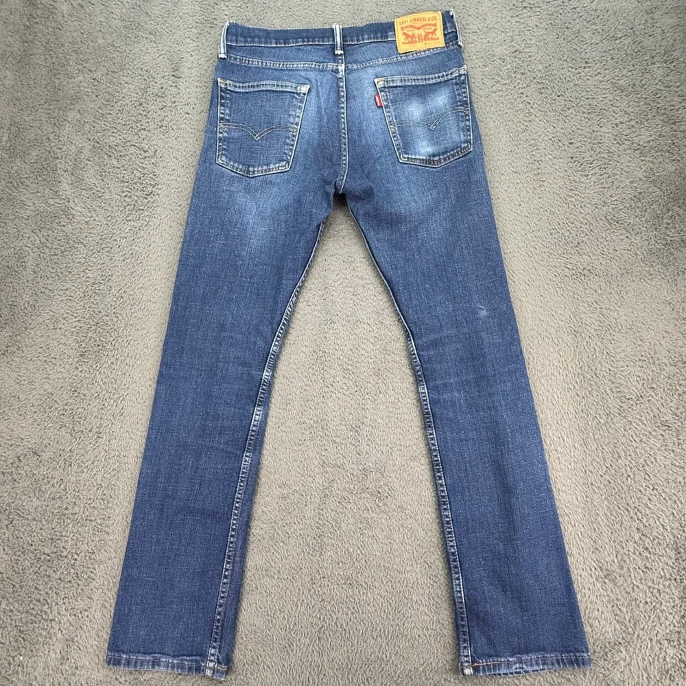 Levi's 513‎ Slim Straight Jeans Mens 31x32 Blue Stretch Denim 08513-5486